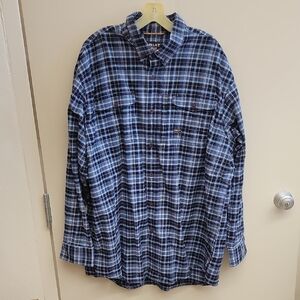 Ariat Men's Navy and White Checkered Shirt